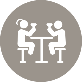 Meet friends in the social lounge with demonstration kitchen
